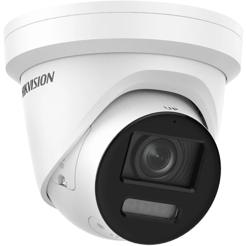 Hikvision 8MP IP Turret Camera, ColorVu, Strobe Light/Audible Warning, 4mm (DS-2CD2387G2-LSU/SL-4MM)