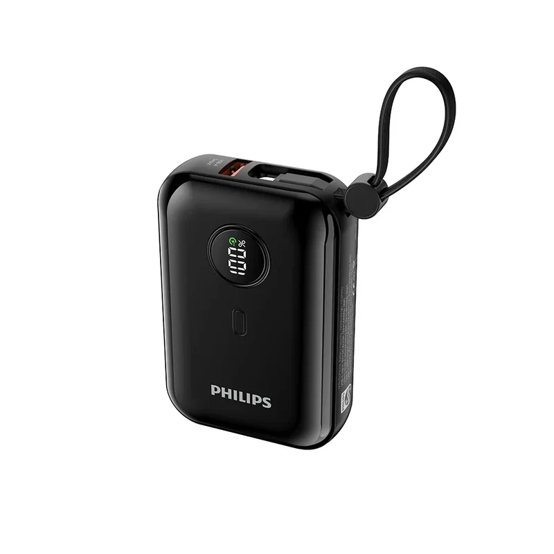 Philips DLP2228 10000mah PD22.5W with 2 USB C Cable Mini Power Bank