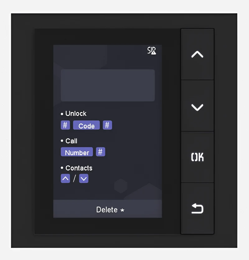 Hikvision Video Intercom Modular Station Sub Module - 3.5" LCD 4 Buttons (DS-KD-DIS)