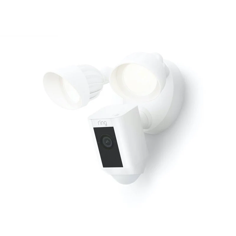 Ring Floodlight Cam Wired Plus with Motion-activated 1080p HD Video, White (B08F69M456)