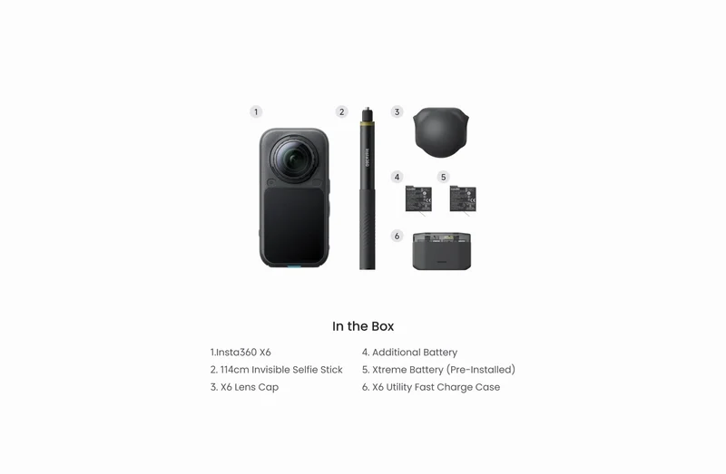 Insta360 X6 Essentials Bundle - Midnight Black