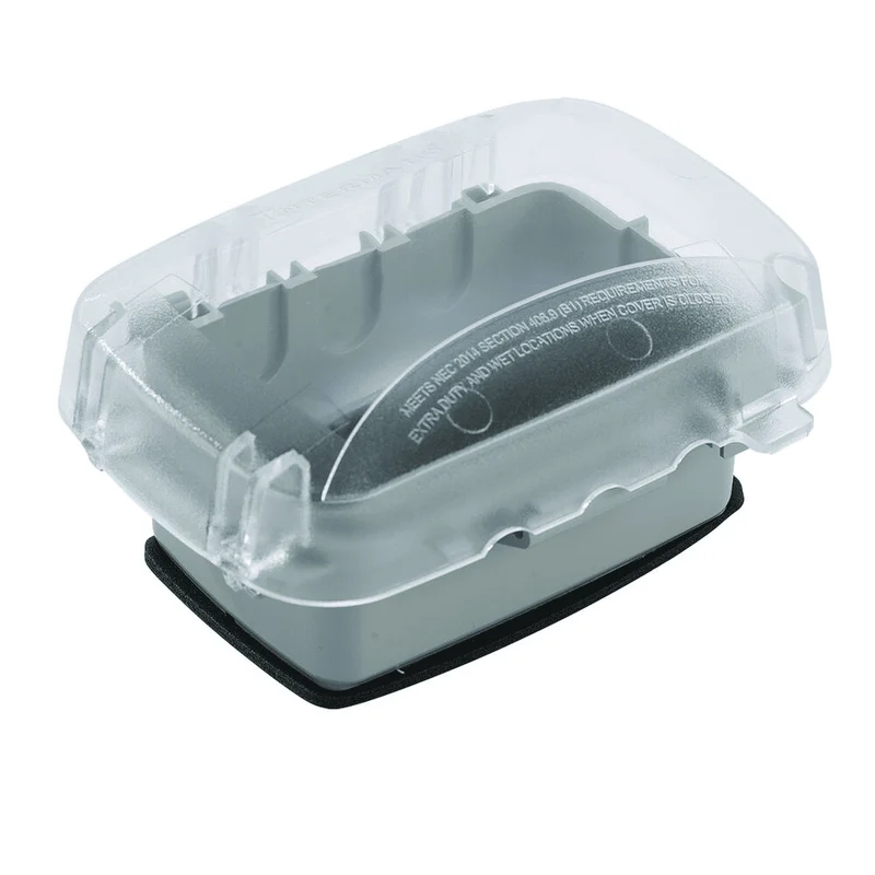 Intermatic Extra Duty In Use Weatherproof Cover,Single Gang,VRT/HZ,2.75",Clear (WP5100C)