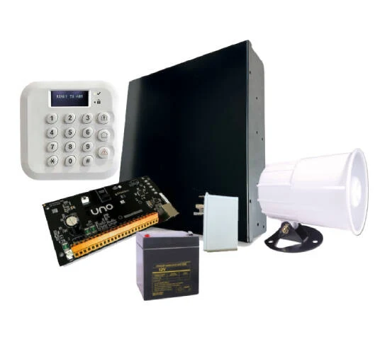 UNO Alarm Kit- UNO,5500RF White Keypad, Enclosure, Battery, PWR Supply, Siren (UNO-KIT-55RF)
