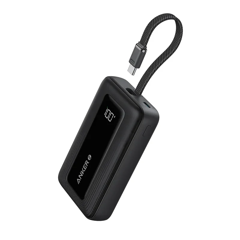 Anker A1688H11-BK 10000mAh PD30W Built-In USB-C Cable Powerbank - Black