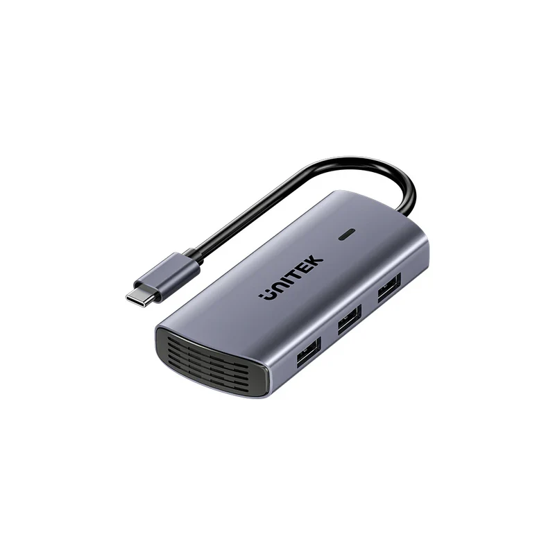 Unitek D1113CGY01 uHub H6+ 6-in-1 USB-C Hub with PD 100W