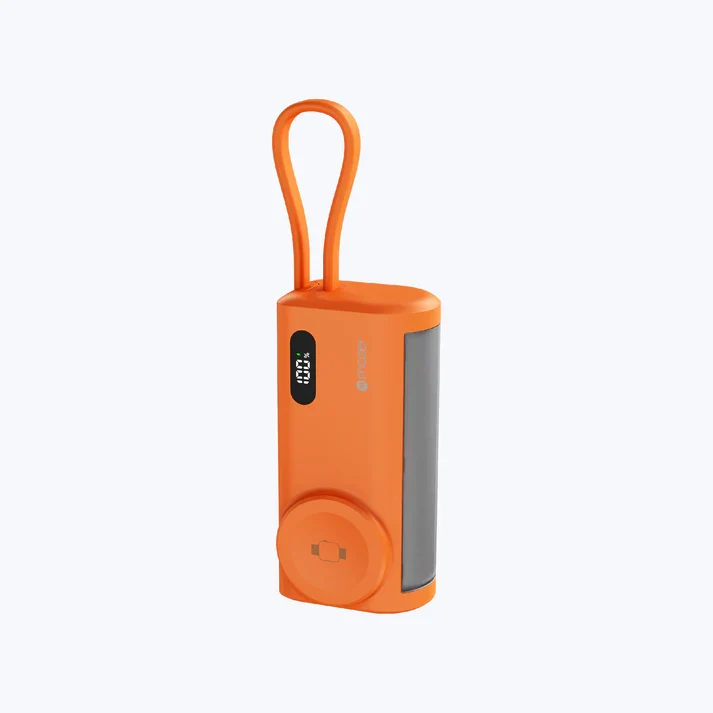 Mazer PowerCharge Pocket 2 5,000 mAh PD20W (Built-in Foldable USB-C Port, USB-C Cable & Apple Watch Charger) Power Bank (CCC Certified)