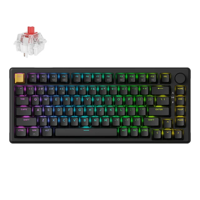 Keychron J2 QMK Wireless Mechanical Keyboard Hot-Swap - Red