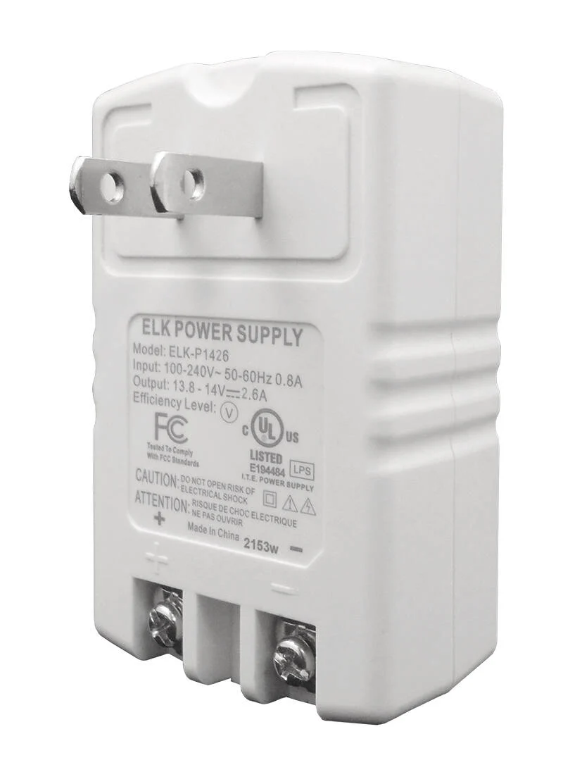 Elk Plug-in Power Supply 14 VDC 2.4A cULus Approved (P1426)