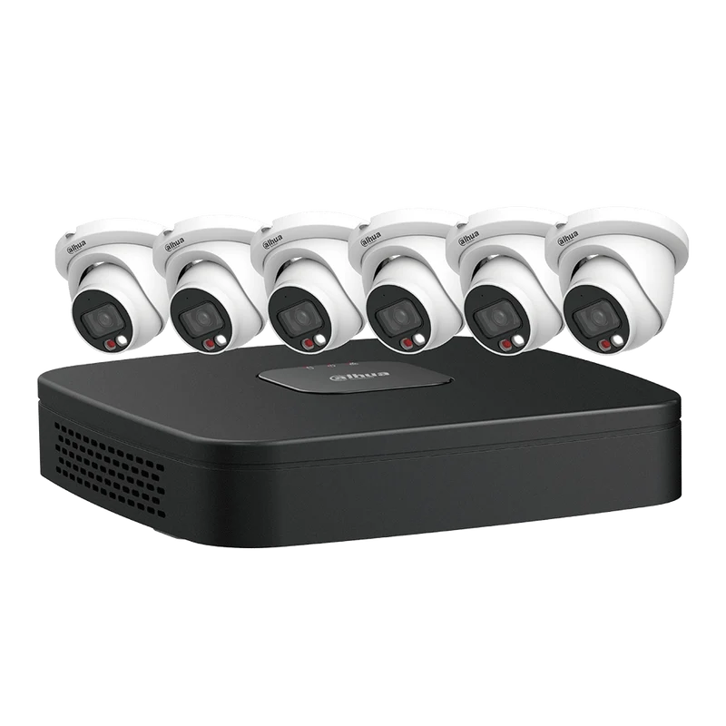 Dahua IP Kit 8-CH NVR + 6 x 4MP, VU-MORE Night Color Eyeball Cameras (N484E62C)