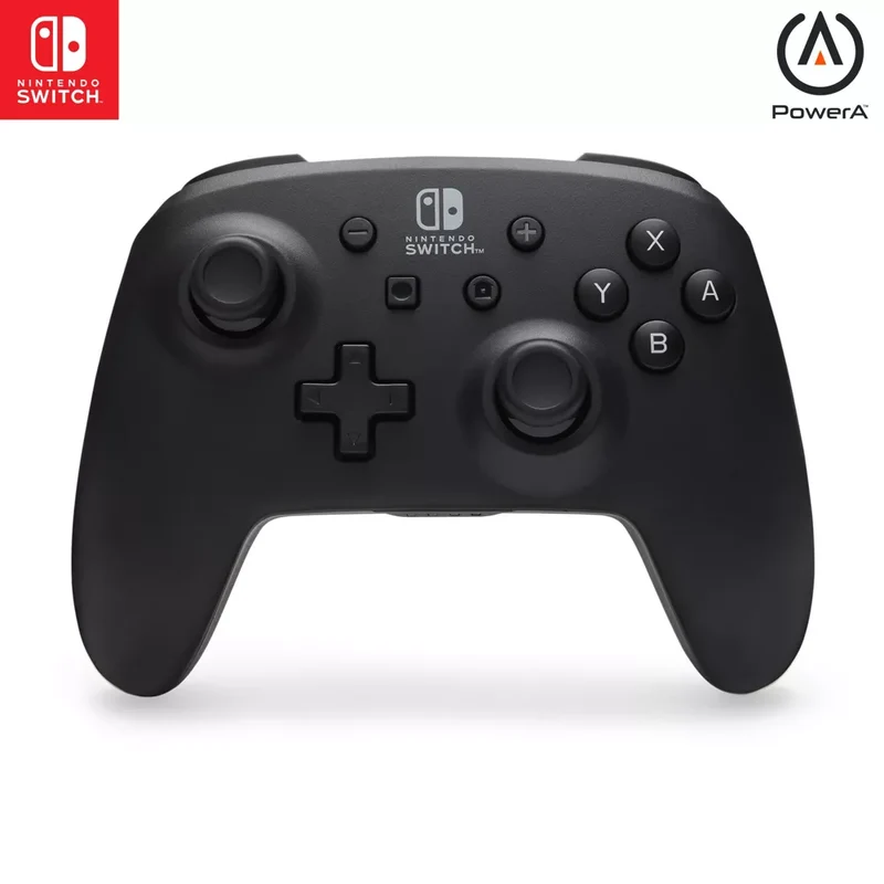 PowerA Jet Black Wireless Controller - Nintendo Switch: Bluetooth Standard Controller