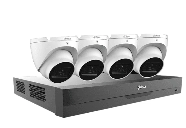 Dahua HDCVI Kit 4CH 5M-N Analytics+ Pentabrid DVR 2TB,4x2MP Mini Eyeball Cameras (C542E42B)