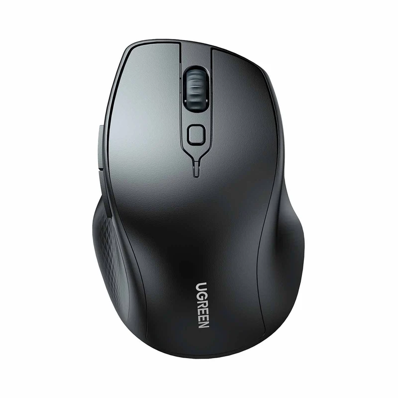 UGREEN 15803 Mu101 2.4G + Bluetooth 4000DPI Ergonomic Wireless Mouse with Batteries, Blue Gray