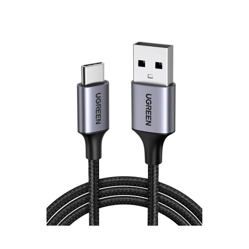 UGREEN 60126 Us288 USB-C To USB-A 2.0 1M White Male Cable (Braided)