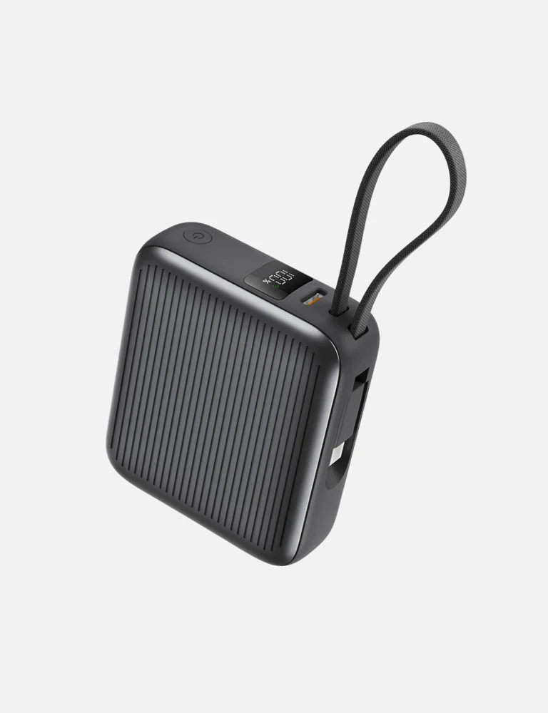 Energea Integra Mini 35 3C 10k mAh Power Bank with Built-in USB-C Cable (PD 35W) - Gun Metal