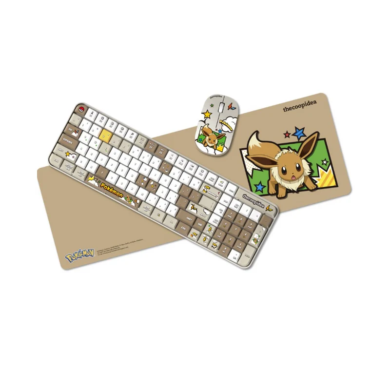 Thecoopidea Pokemon Tappy Pro Wireless Keyboard and Mouse Set (Eevee)