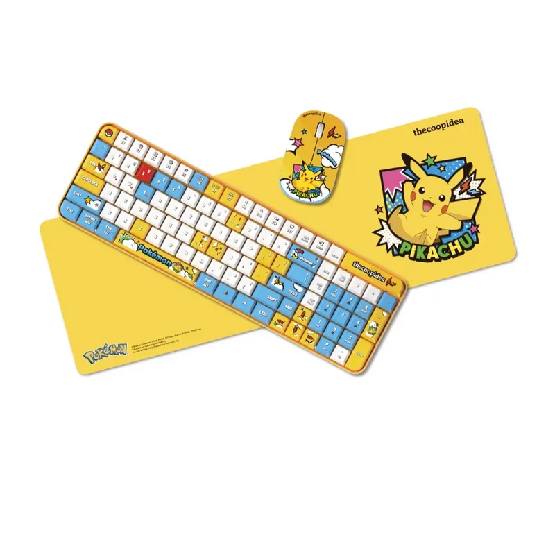 Thecoopidea Pokemon Tappy Pro Wireless Keyboard and Mouse Set (Pikachu)
