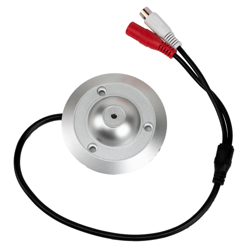 Speco Weather Resistant Line Level Microphone for Use with Camera, 12VDC, RCA (SPE-CAMMICW)