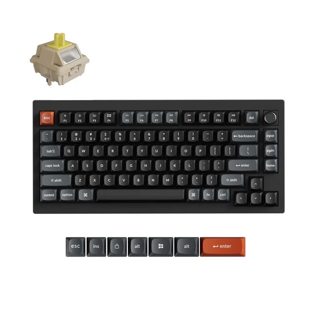 Keychron V1 Ultra 8K Wireless Custom Mechanical Keyboard - Banana