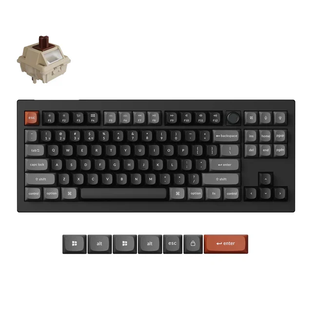 Keychron V3 Ultra 8K Wireless Custom Mechanical Keyboard - Brown Switch