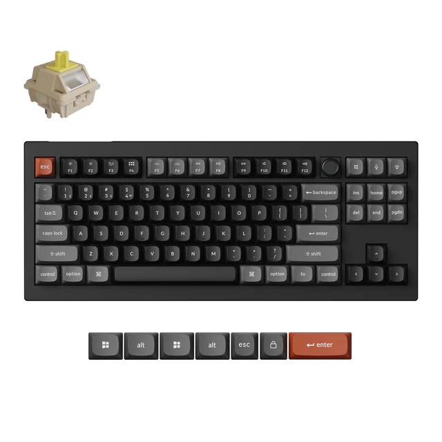 Keychron V3 Ultra 8K Wireless Custom Mechanical Keyboard - Banana Switch