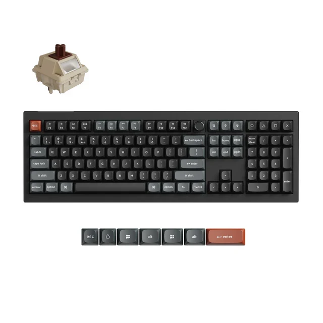 Keychron V6 Ultra 8K Wireless Custom Mechanical Keyboard - Brown