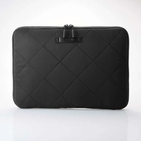 ELECOM PC Inner Bag Quilted Inner Case Cross Stitching 14-inch Black
