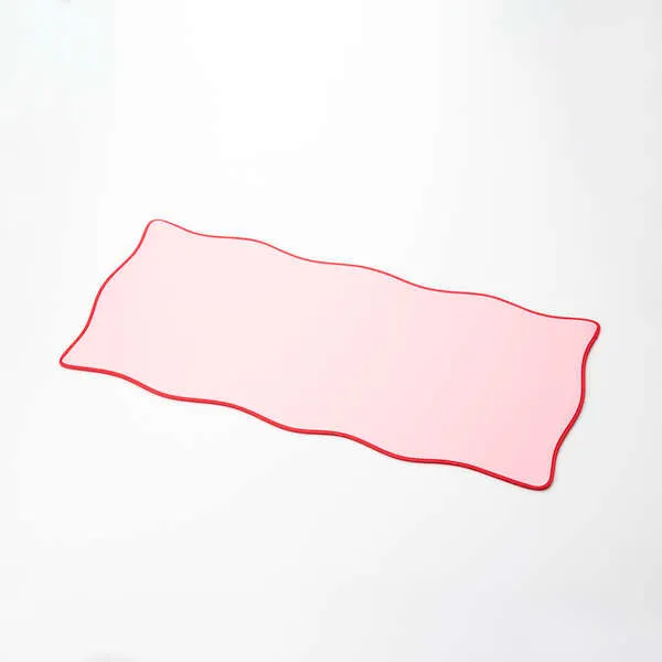 Wave × Bicolor Desk Mat "UKIU" (Pink)