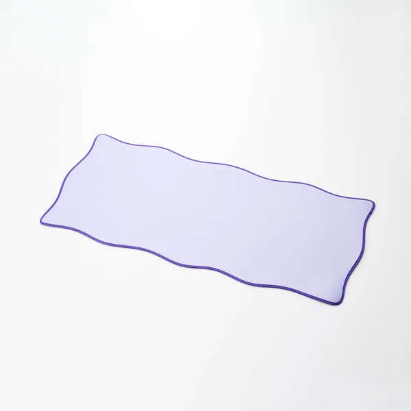 Wave × Bicolor Desk Mat "UKIU" Purple