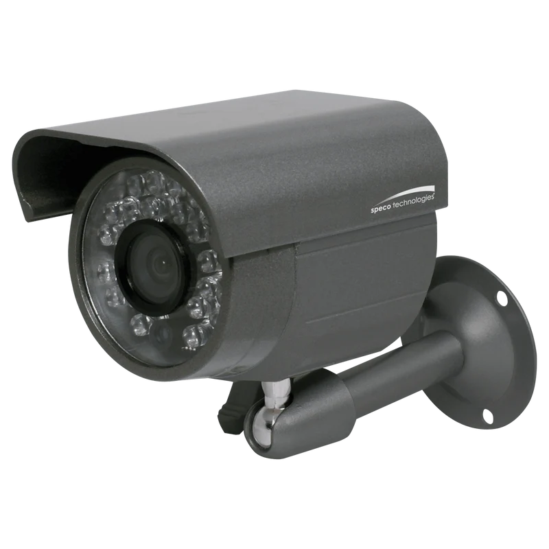Speco 2MP HDTVI IR Bullet Camera, 3.6mm fixed lens, Grey Housing, TAA (SPE-CVC617T)