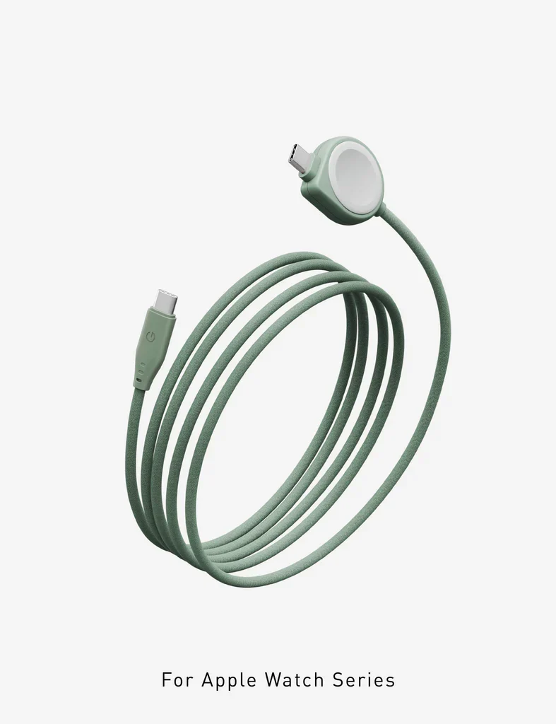 Energea Flow Duo Watch 2-in-1 60W C-C Cable (Sage)
