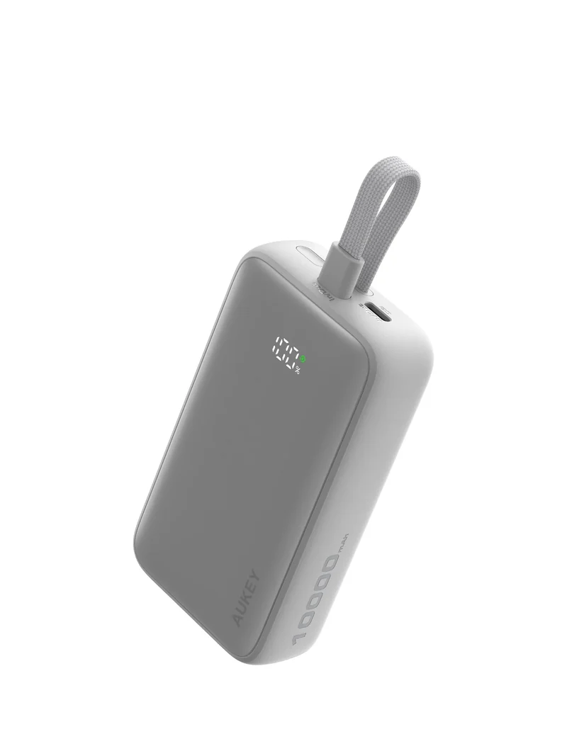Aukey PB-Y61 Spark Sling 30W 10000mAh Mini Portable Fast Charging Power Bank w Built-in Type C Cable
