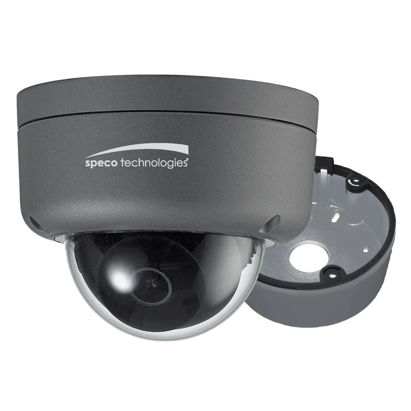 Speco 2MP Ultra Intensifier HDTVI Dome Camera, 3.6mm, J Box, Dark Grey, TAA (SPE-HID8)