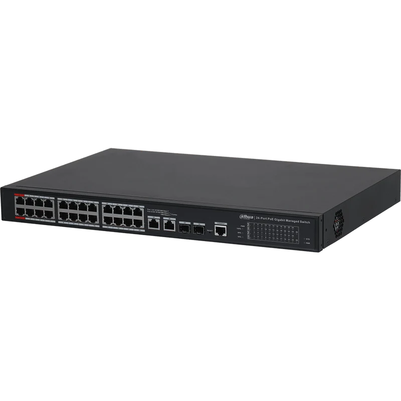 Dahua 24-Port PoE Desktop Managed Fast Ethernet Switch ( IEEE802.3bt 90W PoE) (DH-PFS4226-24ET2GF-360)