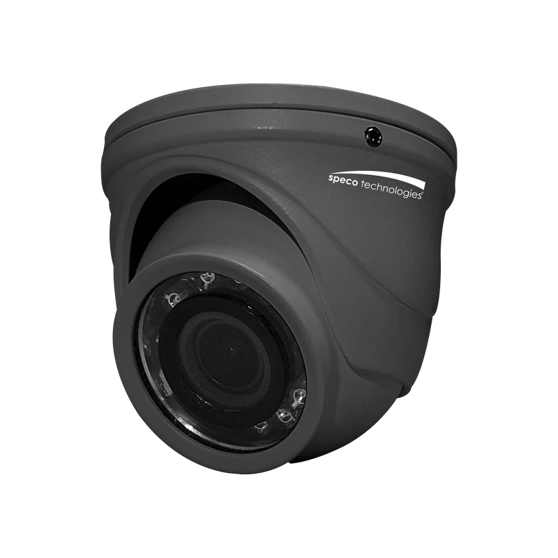 Speco 4MP HDTVI Mini IR Turret with 2.9mm lens , Grey, TAA (SPE-HT471TG)
