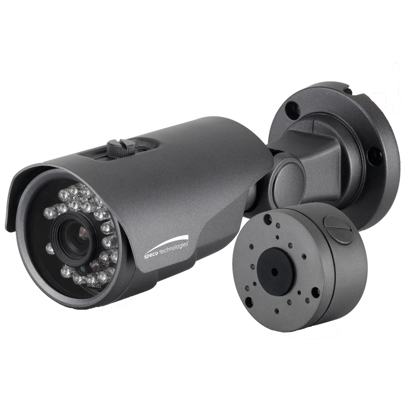 Speco 4K HDTVI Bullet, IR, 2.8mm lens, Grey, Junc Box, TAA (SPE-HTB8TG)