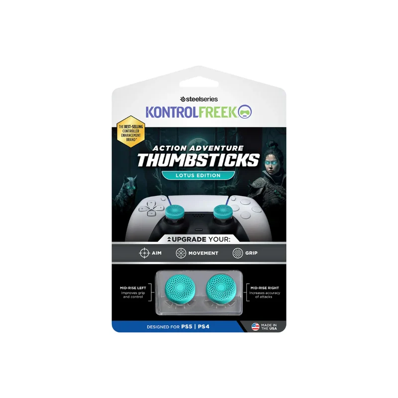 KontrolFreek Action Lotus Gaming Thumbsticks for PS5, Teal