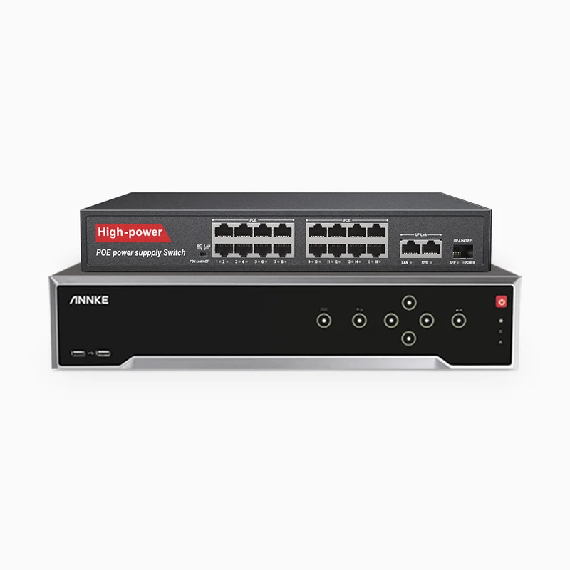 NR3212 - Enregistreur NVR 32 canaux 12MP avec 16 Ports PoE, Analyse de contenu vidéo Recherche d'incendie, H.265+, Détection de mouvement, accès à distance