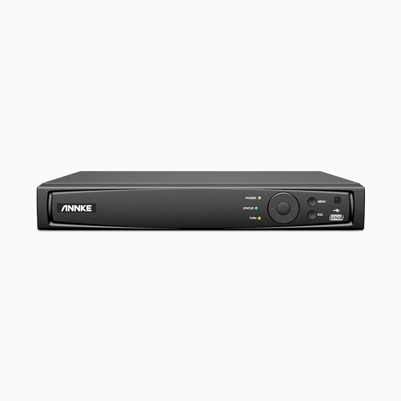 NR168 - NVR PoE 4K 16 canaux, H.265+, 2 interfaces SATA, RTSP et ONVIF pris en charge, Fonctionne avec Alexa