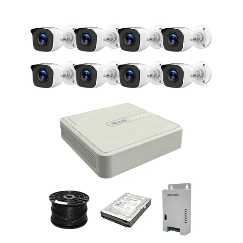 HiLook by Hikvision 8ch Turbo HD kit - DVR - 8 x HD1080P Camera - 20M Night vision - 500GB HDD - 100m Cable