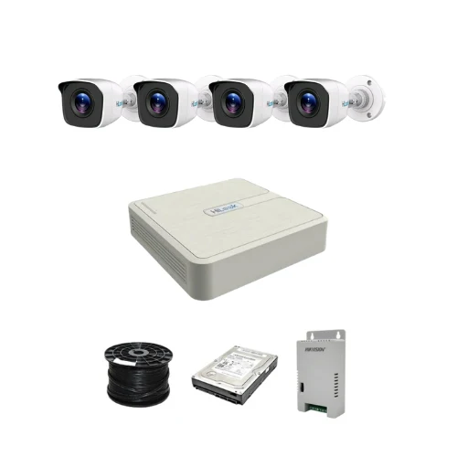 HiLook by Hikvision 4ch Turbo HD kit - DVR - 4 x HD1080P Camera - 20M Night vision - 500GB HDD - 100m Cable