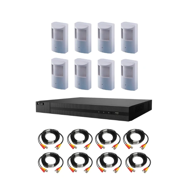Spy / Nanny Camera system, includes 8 hidden PIR camera's with internet viewing
