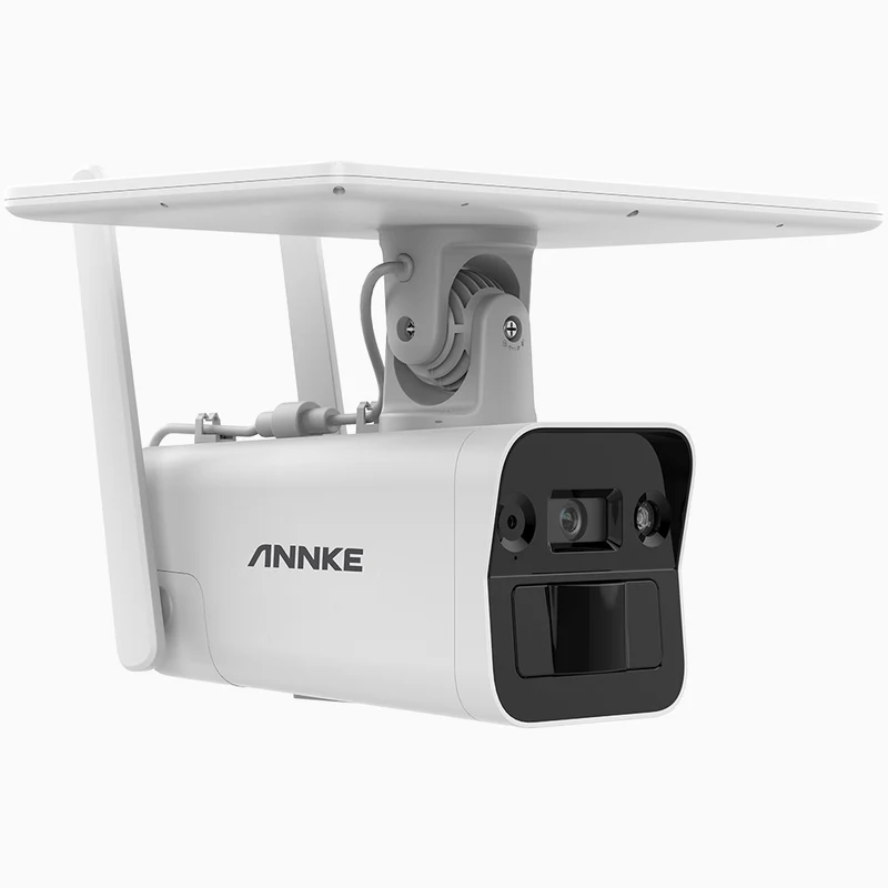 S400 - Caméra de Sécurité extérieure 4G LTE à énergie solaire, 100% sans fil, résolution 4MP, Batterie Intégrée, Audio bidirectionnel, Détection de Mouvements PIR