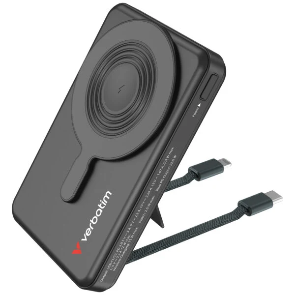 Verbatim 10000mAh C + L & Display Magnetic Wireless Power Bank