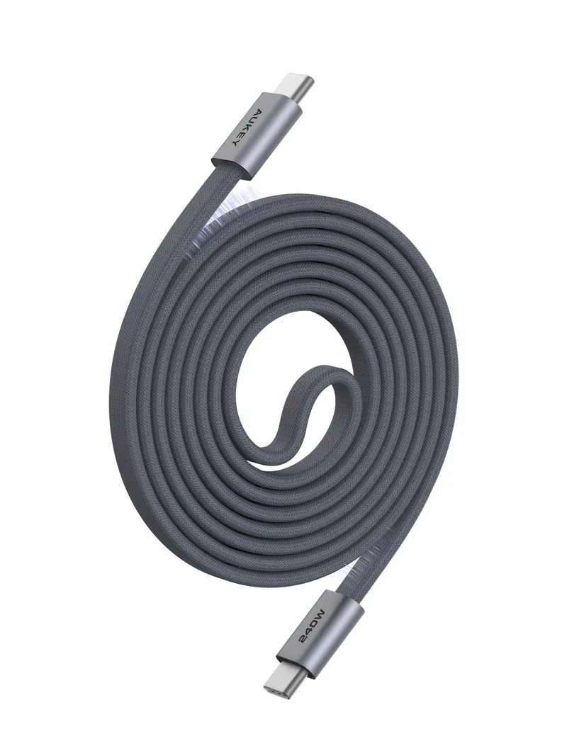 Aukey CB-DCC251 Circlet Blink 240W 1m DTY Braided USB-C to USB-C Magnetic Cable