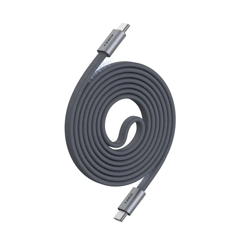 Aukey CB-DCC145 Circlet Blink 140W 1m DTY Braided USB-C to USB-C Magnetic Cable