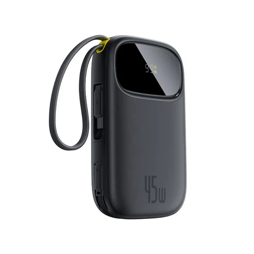 Baseus EnerFill FC31 Qpow 3 Digital Display Power Bank with Built-in USB-C + iP Cable 20000mAh 45W Cosmic Black