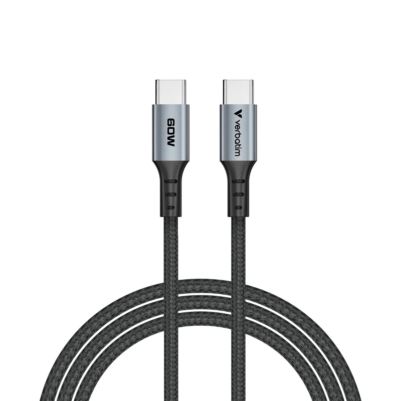 Verbatim Sync & Charge Cable 60W USB-C to USB-C (SCC2-CC60) Black