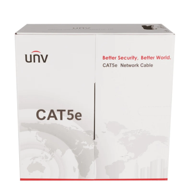 UNV Cat5e UTP Wire, 24/4 Pair, cUL CMR, 1000FT Box, White (CAB-LC2100A-CMR-WH-IN)