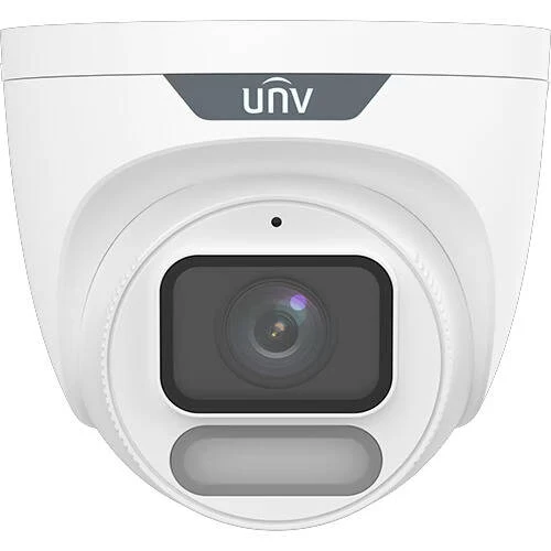 Uniview 4MP Colorhunter Turret Camera,Wise-ISP OwlView, Mic, Warm Light, 2.8mm (IPC3624SR-ADF28KM-WP)