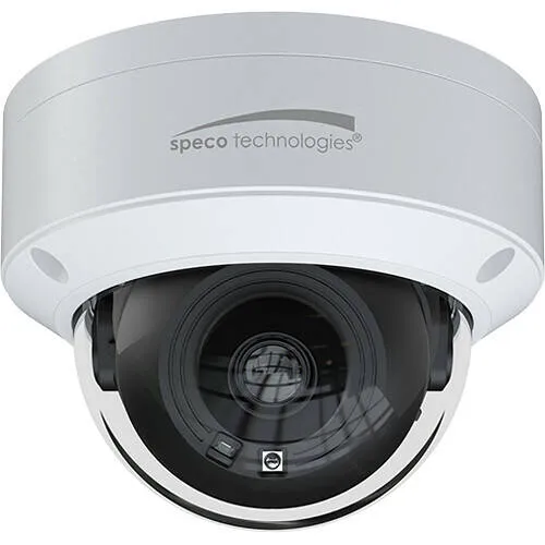 Speco 2MP H.265 IP Dome Camera with IR, 2.8mm fixed lens, White, NDAA Compliant (SPE-O2VD2)